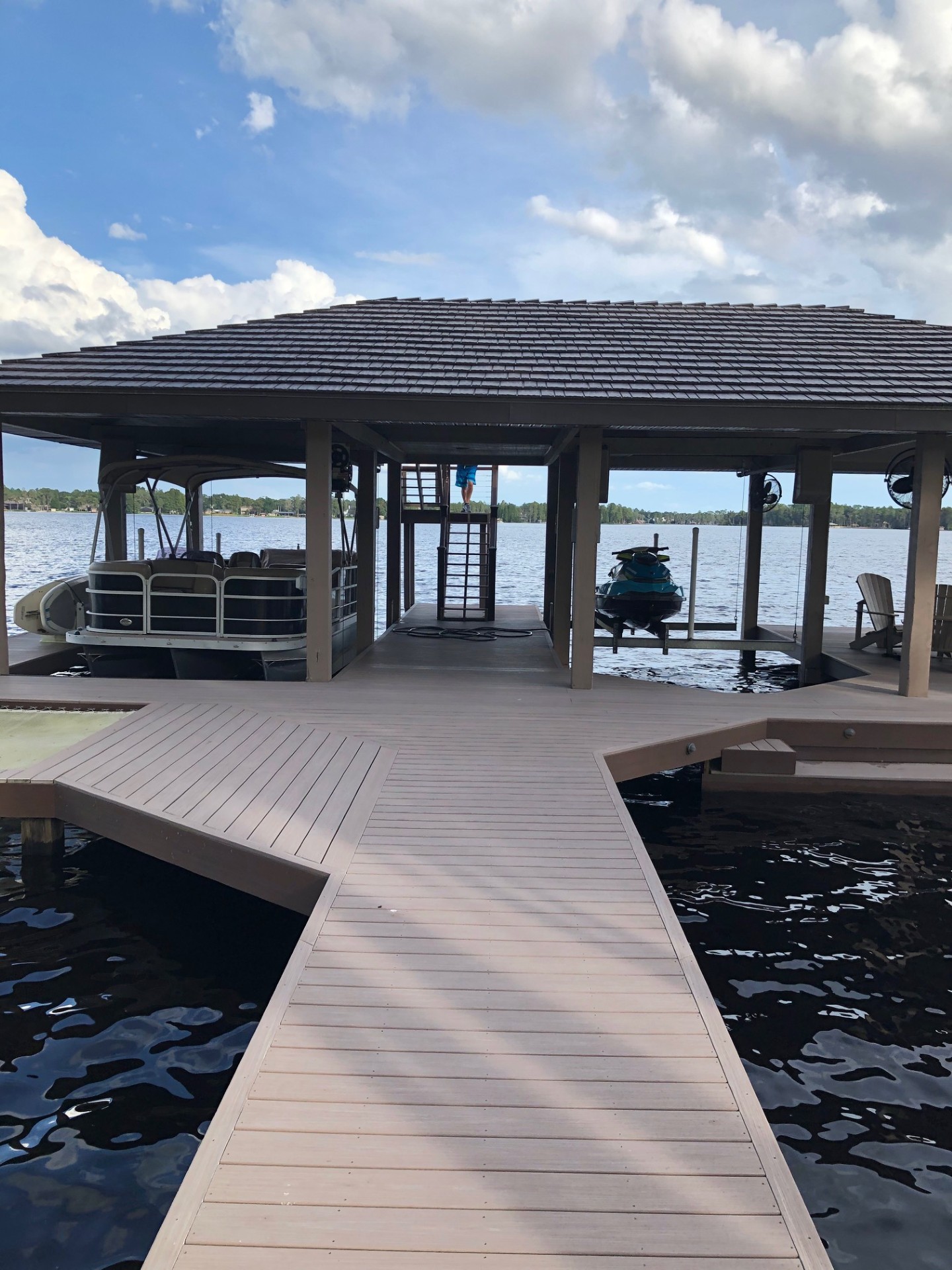 Marine pilings set for a new dock