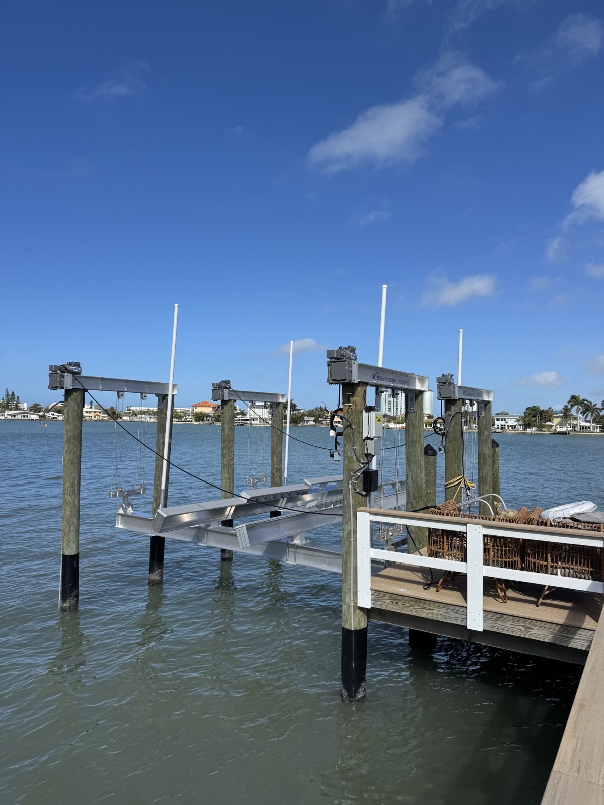 Residential boat lift installation