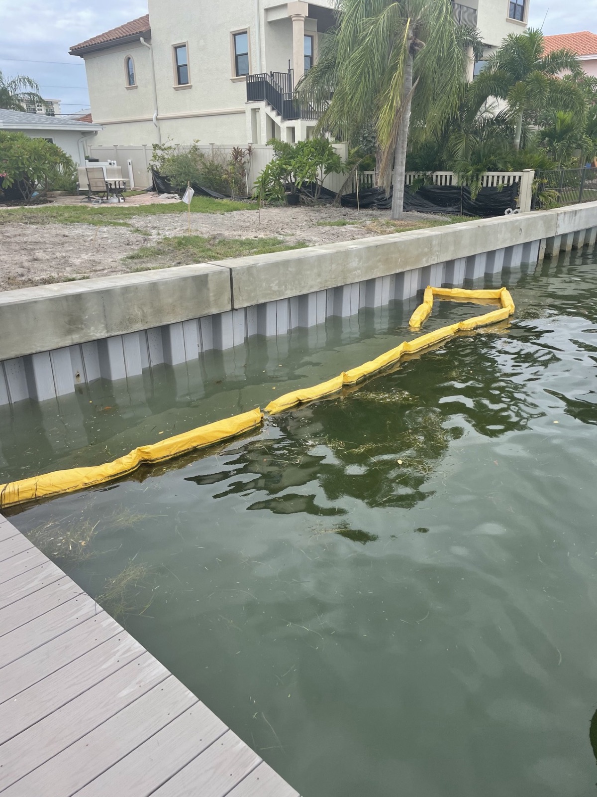 Seawall construction project