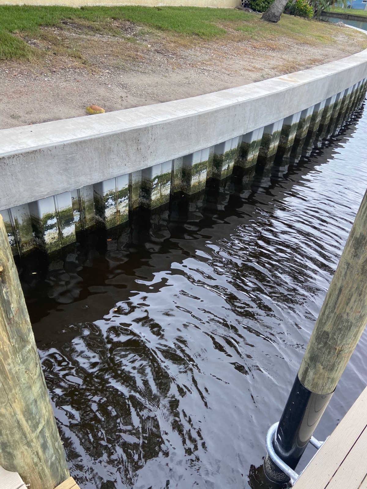 Seawall construction project