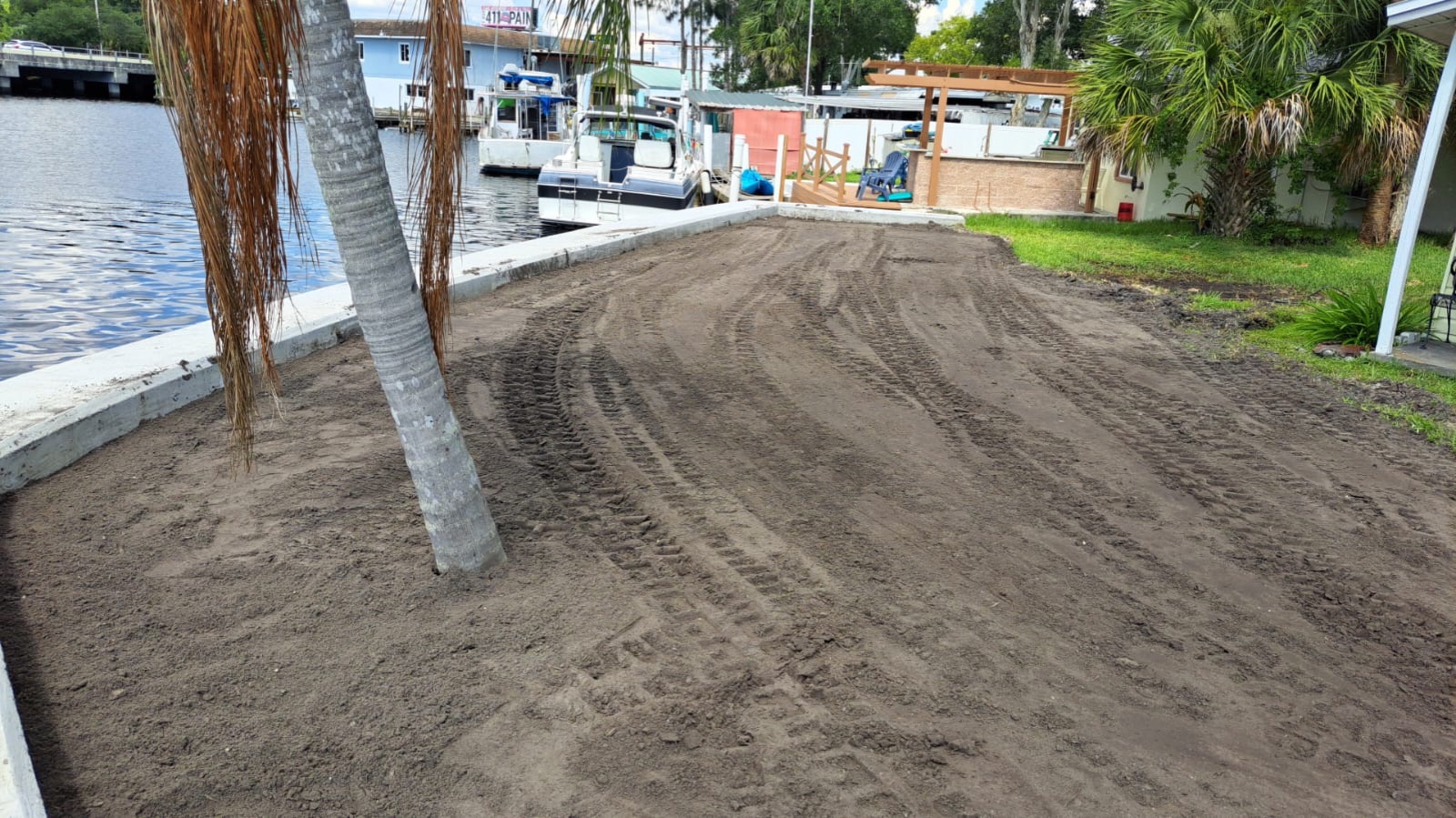Seawall construction project