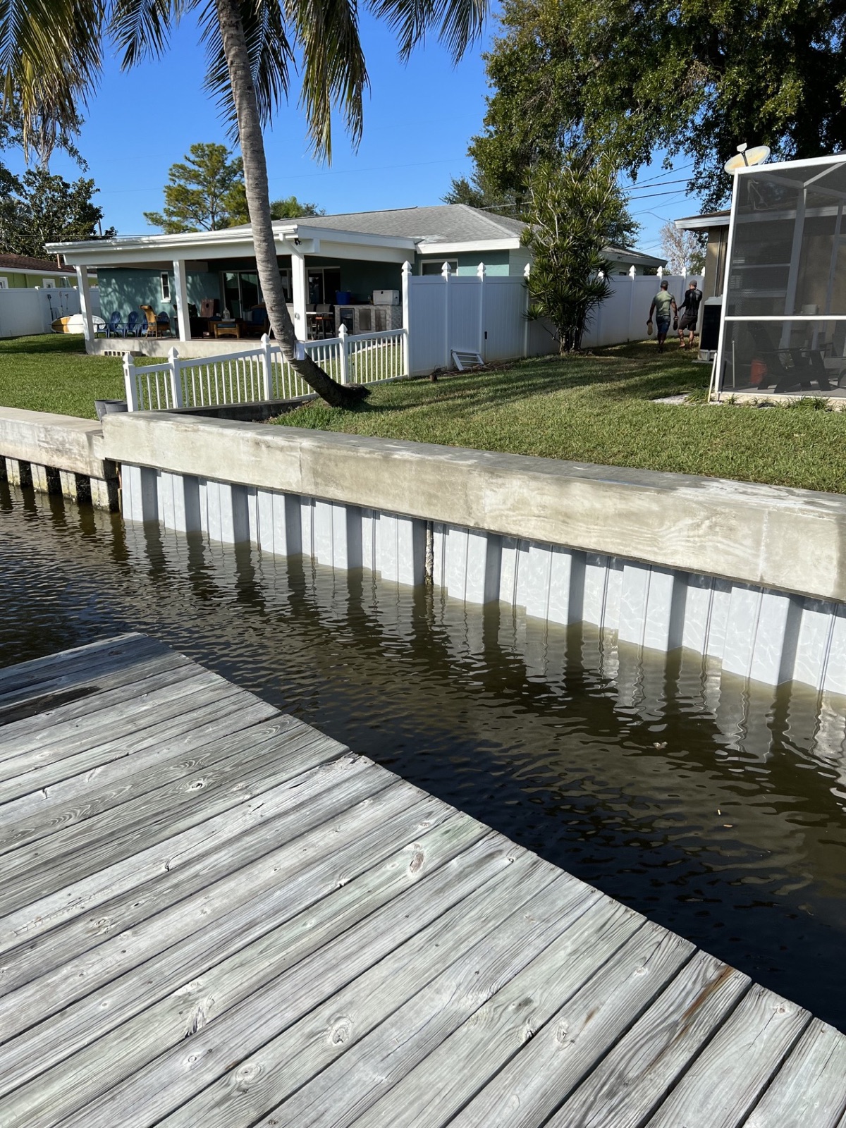 Seawall construction project
