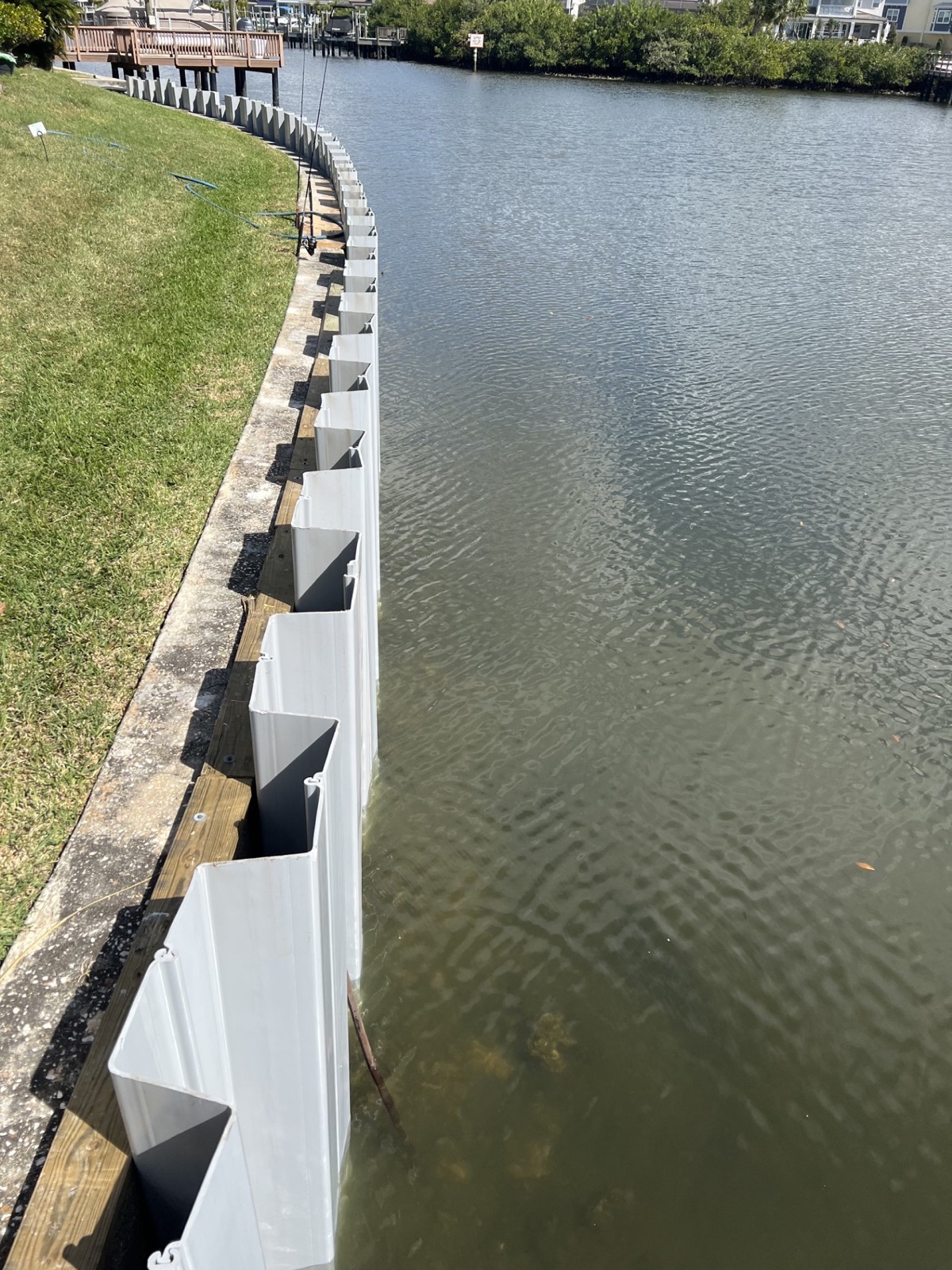 Seawall construction project