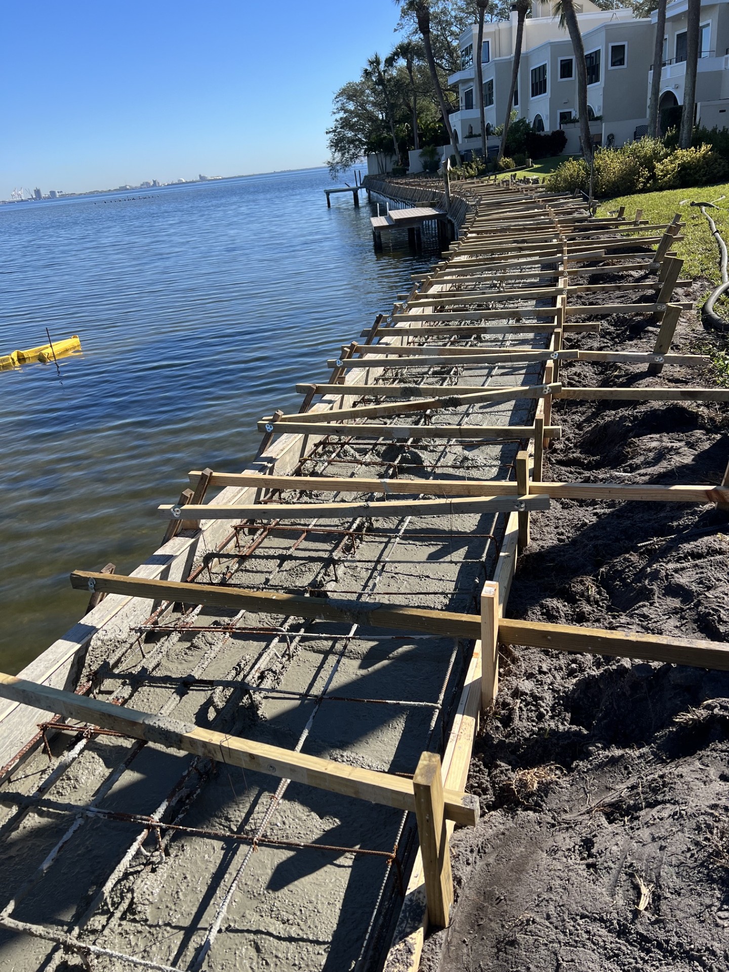 Marine equipment working a shoaled waterway