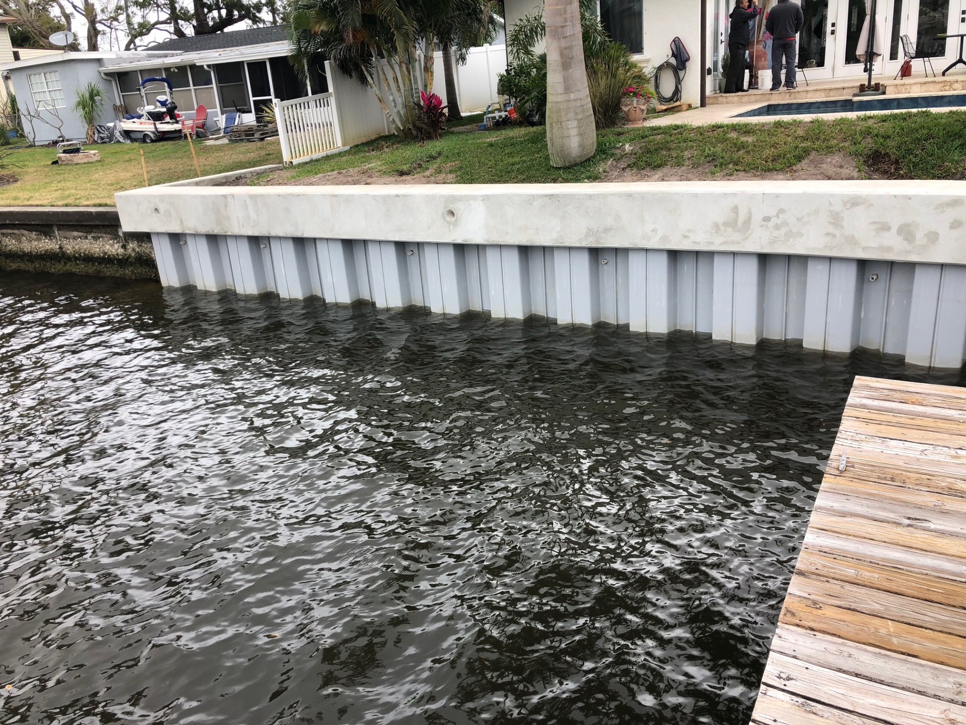 Completed waterfront access after dredging work